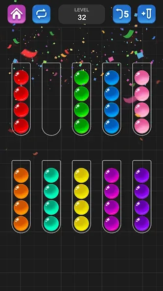 Ball Sort Puzzle - Color Game  [МОД Бесконечные деньги] Screenshot 5