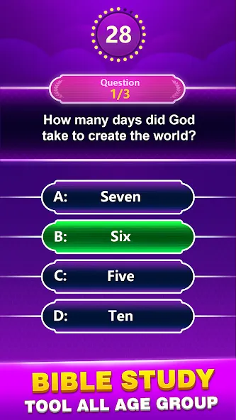 Bible Trivia - Word Quiz Game (Библейская викторина)  [МОД Все открыто] Screenshot 1