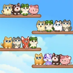 Скачать взлом Cat Sort Puzzle: Cute Pet Game  [МОД Меню] - последняя версия apk на Андроид