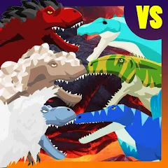 Взломанная T-Rex Fights More Dinosaurs  [МОД Много денег] - стабильная версия apk на Андроид
