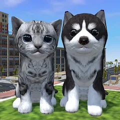 Взломанная Cute Cat And Puppy World (Кьют Кэт Энд Паппи Ворлд)  [МОД Много денег] - стабильная версия apk на Андроид