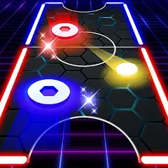 Скачать взлом Air Hockey Glow HD Ultimate 2D (Эйр)  [МОД Бесконечные монеты] - последняя версия apk на Андроид