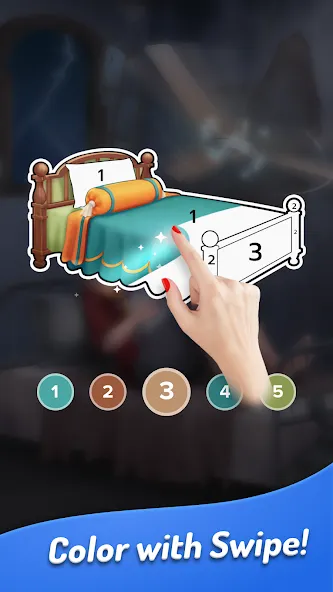 Colorswipes® - Color by Number  [МОД Unlocked] Screenshot 3