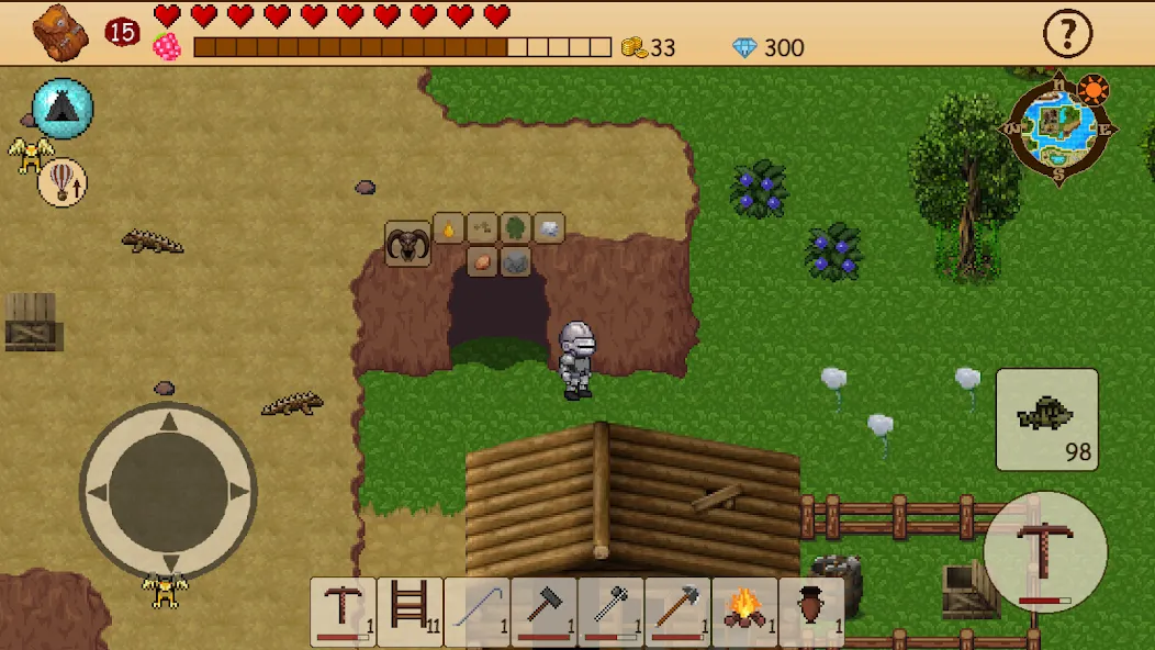 Survival RPG: Open World Pixel (Сурвайвл РПГ)  [МОД Menu] Screenshot 1