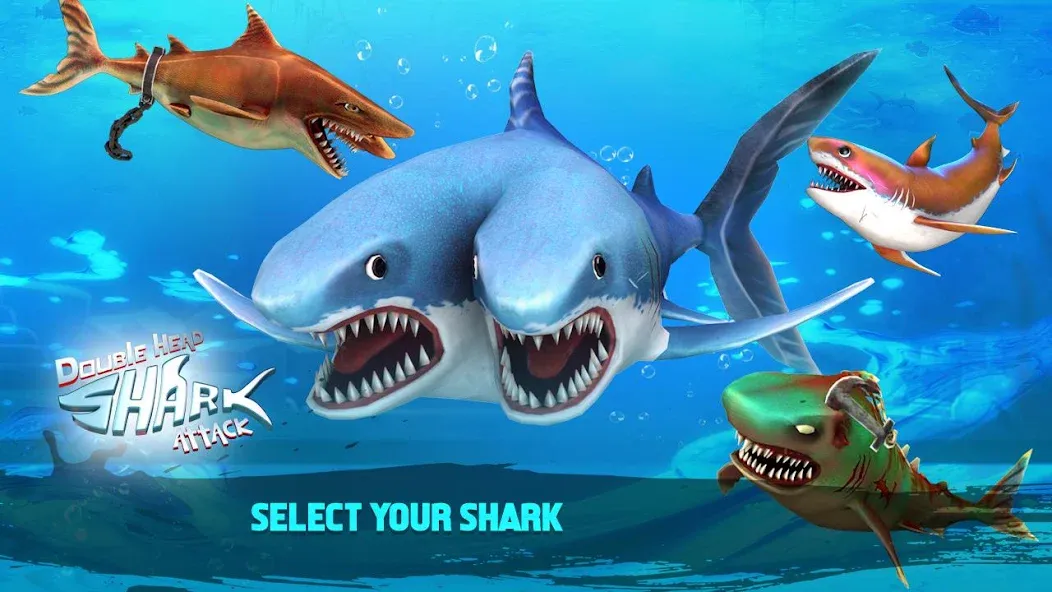 Double Head Shark Attack PVP  [МОД Mega Pack] Screenshot 2