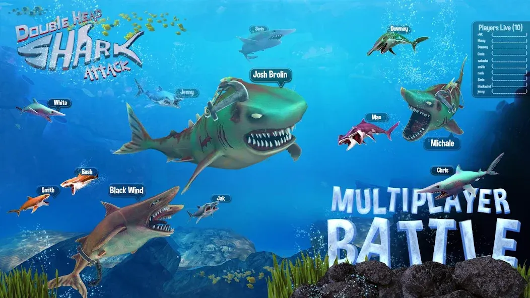 Double Head Shark Attack PVP  [МОД Mega Pack] Screenshot 4