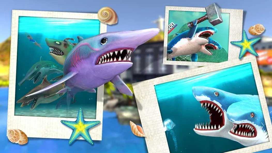 Double Head Shark Attack PVP  [МОД Mega Pack] Screenshot 5