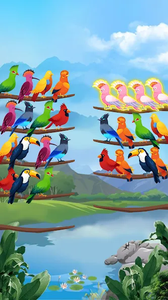 Bird Sort - Color Puzzle  [МОД Menu] Screenshot 3