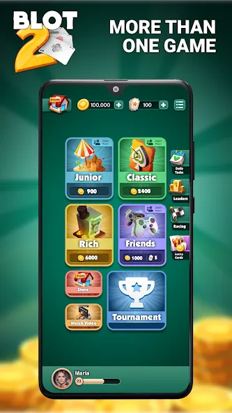 Blot 2 - Classic Belote (Блот 2)  [МОД Menu] Screenshot 2