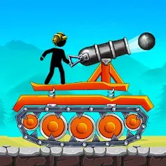 Взломанная The Tank: Stick pocket hill (Зе Тенк)  [МОД Все открыто] - стабильная версия apk на Андроид