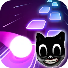 Скачать взломанную Cartoon cat - Hop tiles rush (Картун кэт)  [МОД Много монет] - последняя версия apk на Андроид