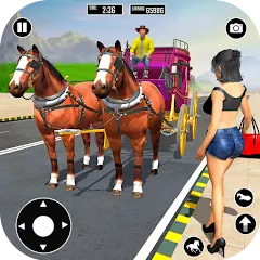 Скачать взлом Horse Cart Taxi Transport Game  [МОД Menu] - полная версия apk на Андроид