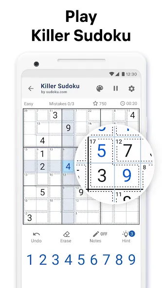 Killer Sudoku by Sudoku.com (Киллер Судоку)  [МОД Mega Pack] Screenshot 1
