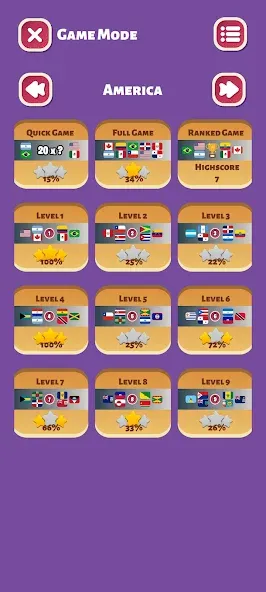 Country Flags World Quiz Game  [МОД Бесконечные деньги] Screenshot 2