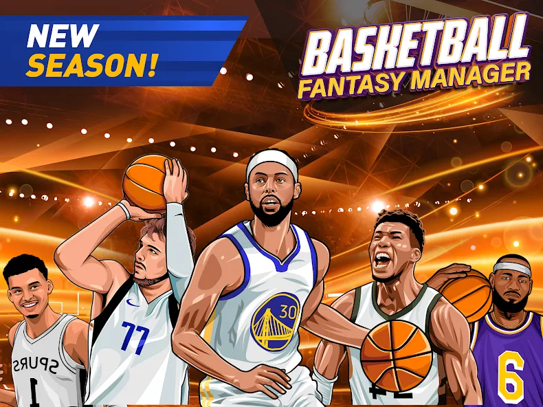 Basketball Fantasy Manager NBA  [МОД Unlimited Money] Screenshot 1