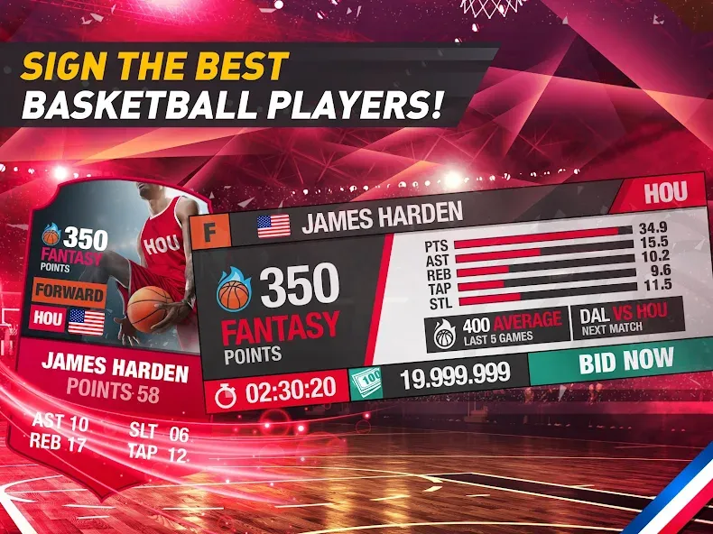 Basketball Fantasy Manager NBA  [МОД Unlimited Money] Screenshot 5