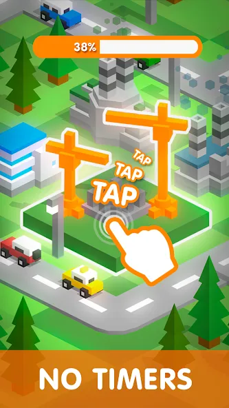 Tap Tap: Idle City Builder Sim  [МОД Unlocked] Screenshot 2