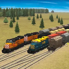 Взломанная Train and rail yard simulator (Трейн энд рэйл йард симулятор)  [МОД Бесконечные деньги] - стабильная версия apk на Андроид