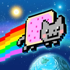 Взлом Nyan Cat: Lost In Space (Нян Кэт)  [МОД Mega Pack] - полная версия apk на Андроид