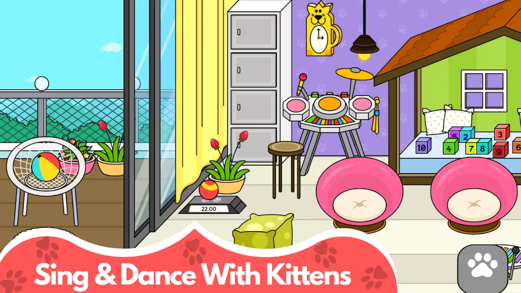 My Cat Town - Cute Kitty Games  [МОД Бесконечные деньги] Screenshot 4