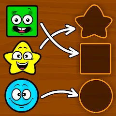 Взломанная Shapes & Colors Games for Kids  [МОД Mega Pack] - полная версия apk на Андроид