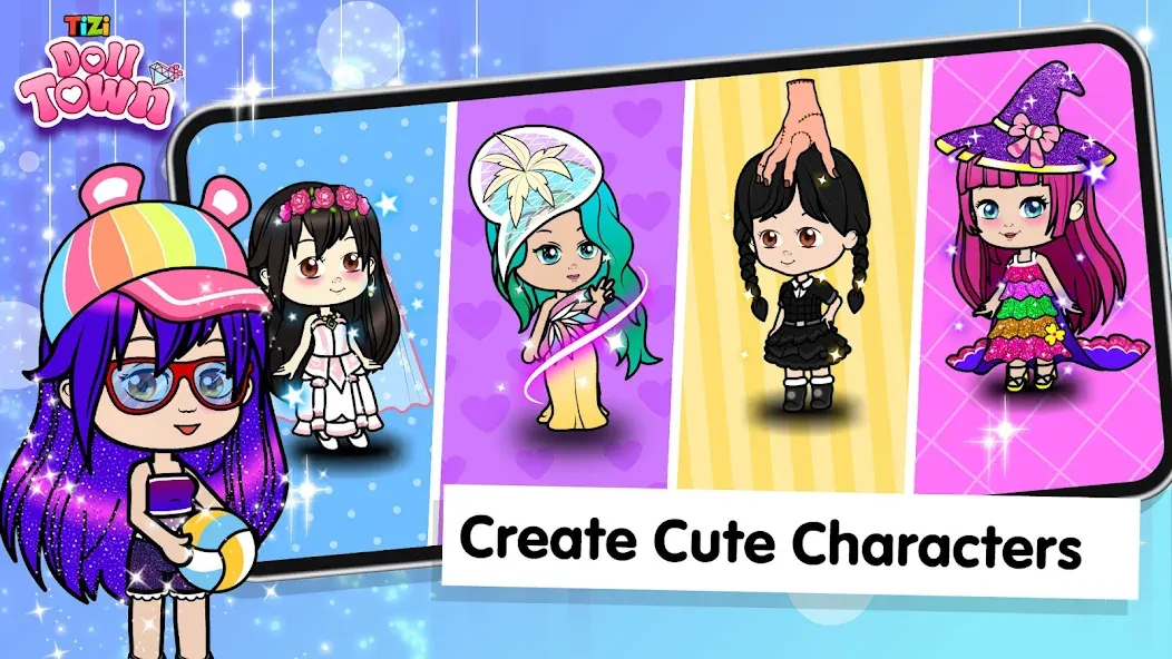 Tizi Town: Doll Dress Up Games  [МОД Бесконечные монеты] Screenshot 2