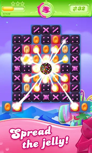 Candy Crush Jelly Saga (Кенди Краш Джелли Сага)  [МОД Все открыто] Screenshot 1