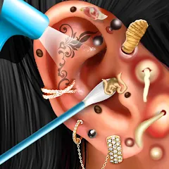 Скачать взломанную Ear Salon ASMR Ear Wax& Tattoo (АСМР)  [МОД Много монет] - стабильная версия apk на Андроид