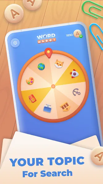 Word Wheel - Word Search  [МОД Unlimited Money] Screenshot 1