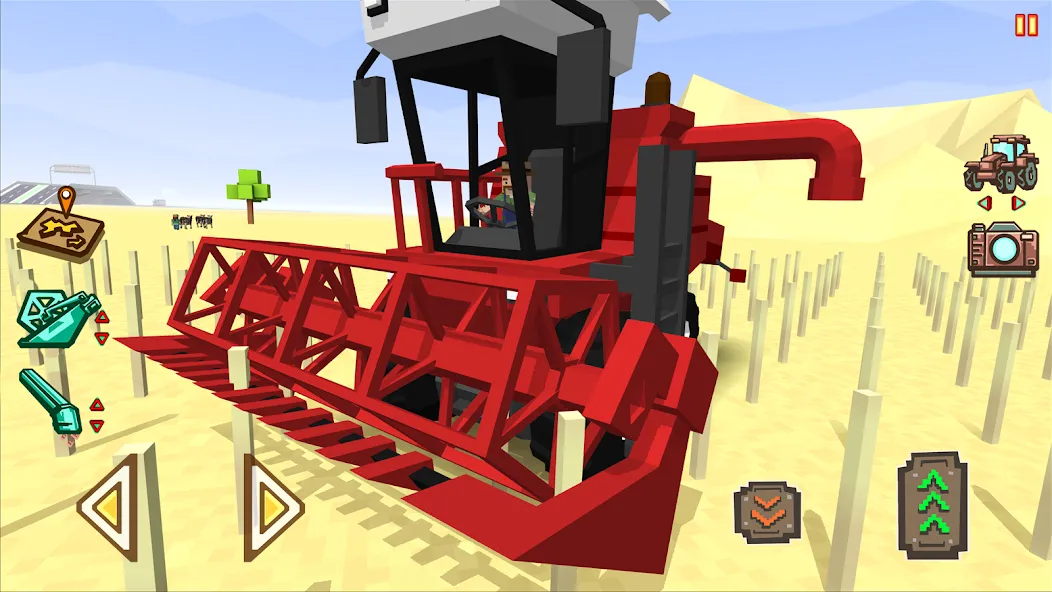 Blocky Farm Racing & Simulator  [МОД Много монет] Screenshot 1