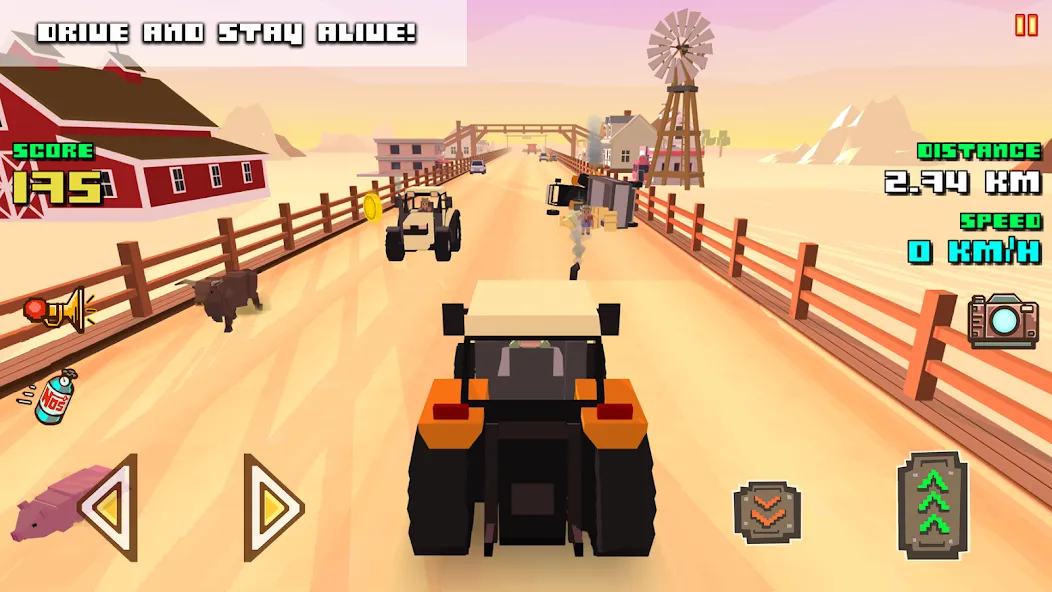 Blocky Farm Racing & Simulator  [МОД Много монет] Screenshot 2