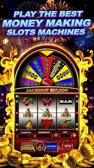 Money Wheel Slot Machine Game (Мани Вил Слот Машине Гейм)  [МОД Много монет] Screenshot 1