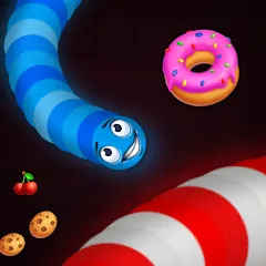 Взломанная Snake vs Worms: Fun .io Zone  [МОД Много денег] - стабильная версия apk на Андроид