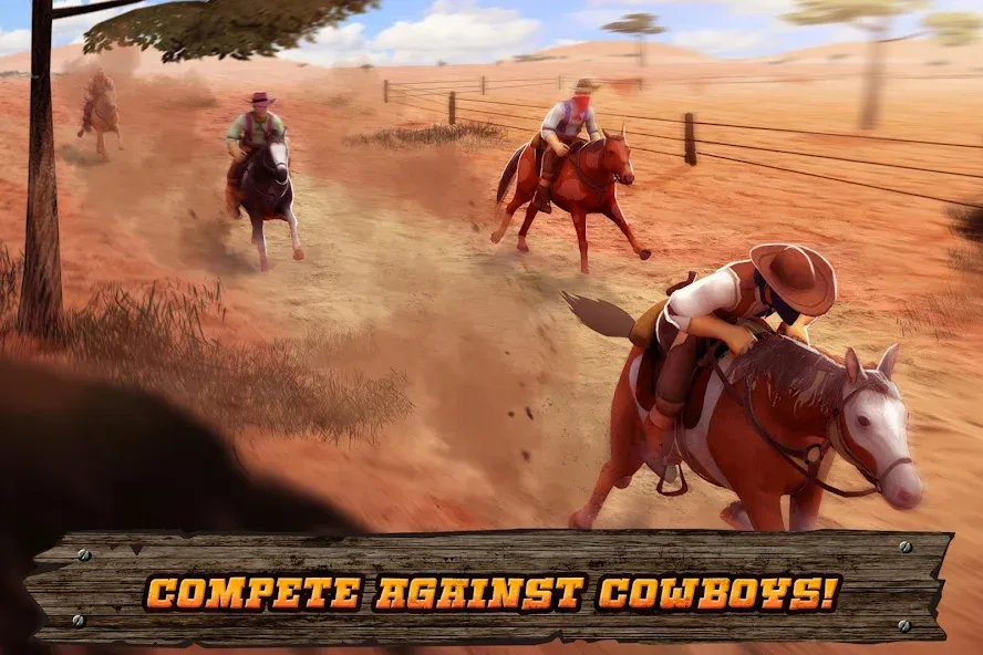 Cowboys Horse Racing Derby  [МОД Бесконечные деньги] Screenshot 3