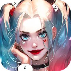Скачать взломанную Clown Color, Paint by number  [МОД Unlocked] - полная версия apk на Андроид
