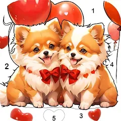 Скачать взлом Dog Coloring, Color by number  [МОД Все открыто] - стабильная версия apk на Андроид
