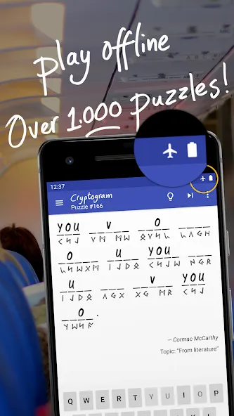 Cryptogram - puzzle quotes (Скрытограмма)  [МОД Unlimited Money] Screenshot 3