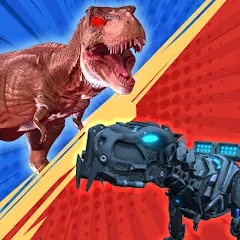 Скачать взломанную Dinosaur Monster Fight Battle (Бамбам Монстр Против 100 Дверей)  [МОД Unlimited Money] - последняя версия apk на Андроид
