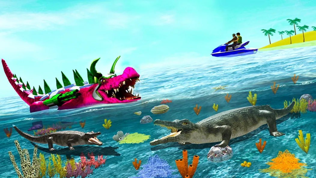 Robot Game Transform Crocodile  [МОД Unlocked] Screenshot 2