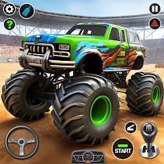 Взломанная 4x4 Monster Truck Racing Games (Монстр Трак Гонки игры)  [МОД Menu] - стабильная версия apk на Андроид