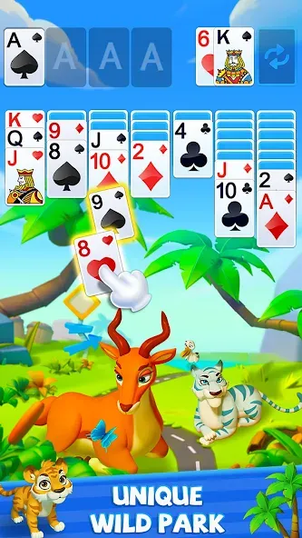 Solitaire - Wild Park  [МОД Много денег] Screenshot 4