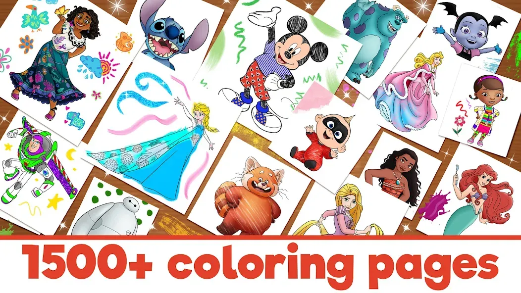 Disney Coloring World (Дисней)  [МОД Бесконечные деньги] Screenshot 1