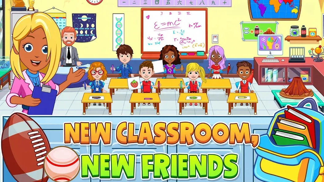 My City : High School (Мой город)  [МОД Бесконечные деньги] Screenshot 2