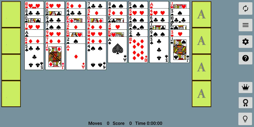 FreeCell with Leaderboards (Фрикел с таблицей лидеров)  [МОД Unlocked] Screenshot 1
