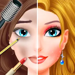 Скачать взломанную Makeup games makeover dress up  [МОД Unlocked] - стабильная версия apk на Андроид