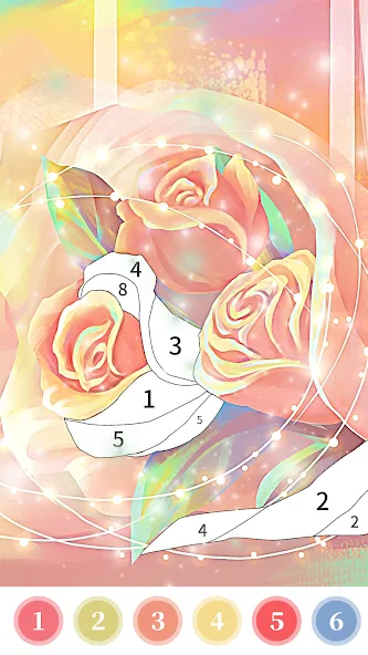 Rose Coloring Book Color Games  [МОД Меню] Screenshot 2
