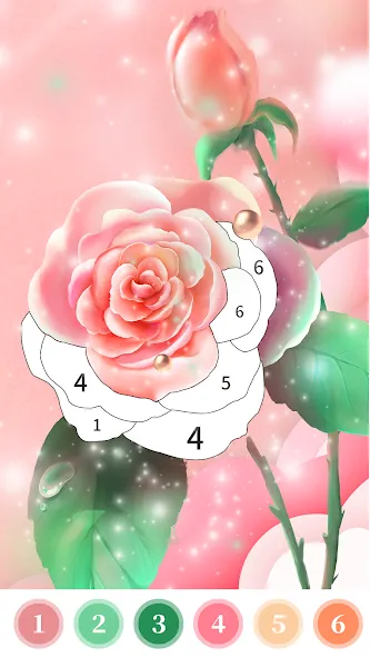 Rose Coloring Book Color Games  [МОД Меню] Screenshot 5