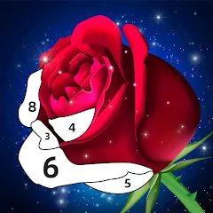 Взломанная Rose Coloring Book Color Games  [МОД Меню] - полная версия apk на Андроид