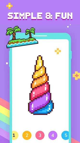 Paint by Number - Pixel Art  [МОД Бесконечные монеты] Screenshot 2