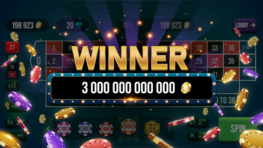 Roulette All Star: Casino Game (Рулетка Олл Стар)  [МОД Unlocked] Screenshot 5